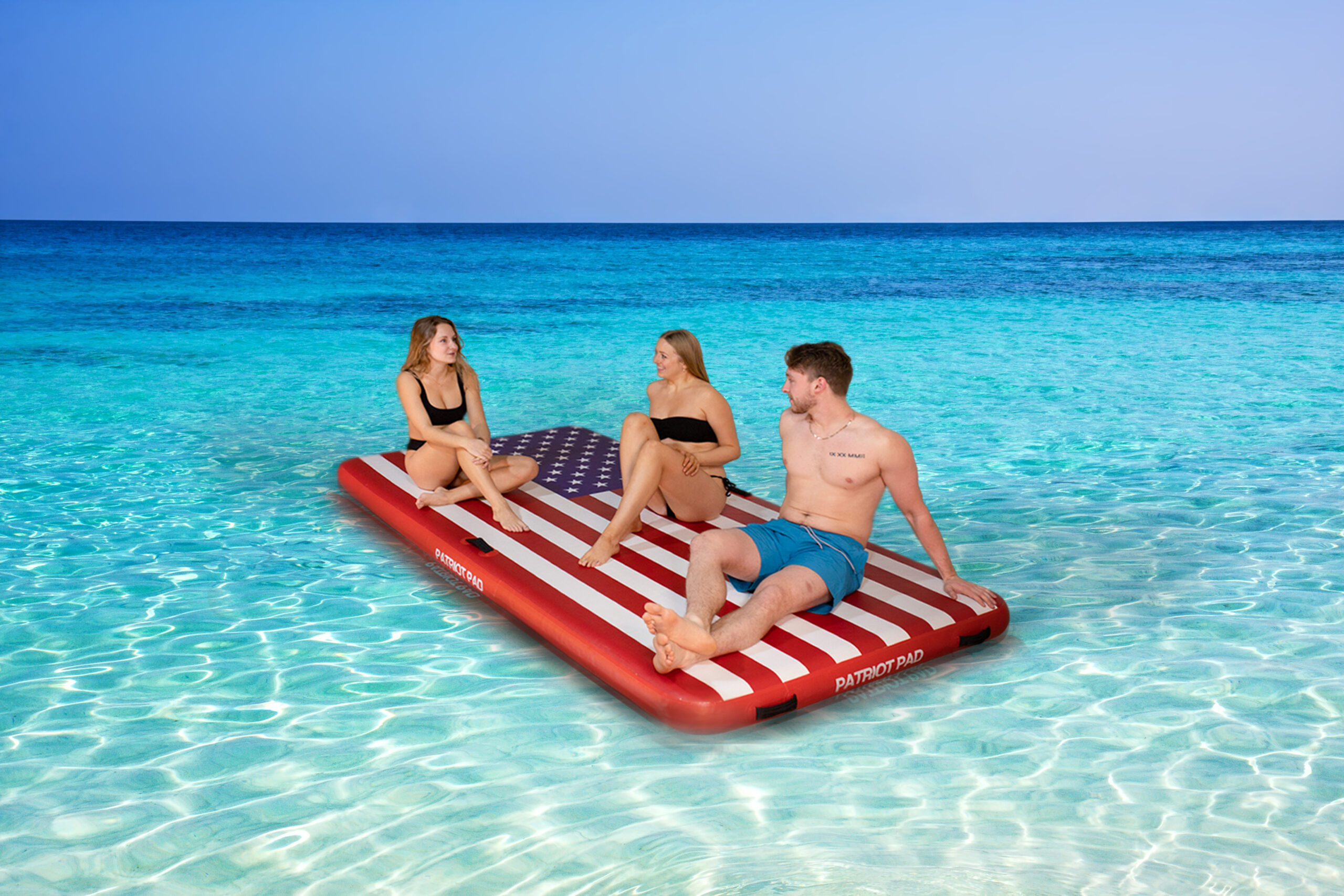 Patriot Pad Inflatable Dock – American Flag Float – Patriot Pad